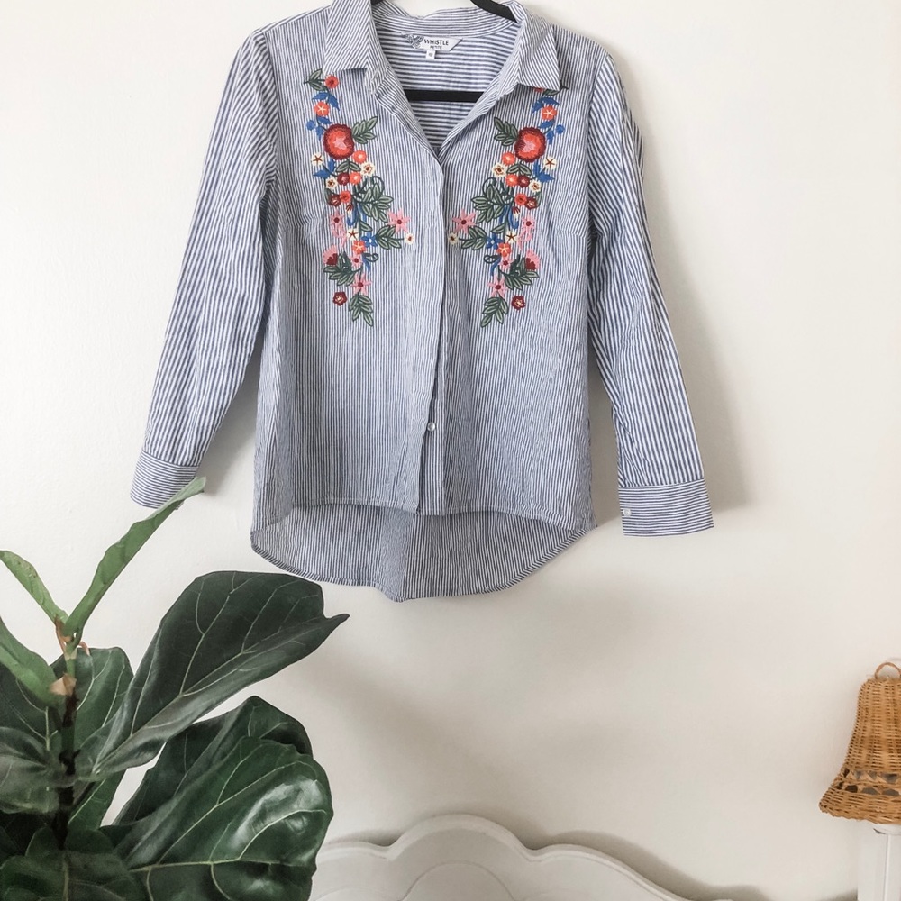 Embroidered Button Up